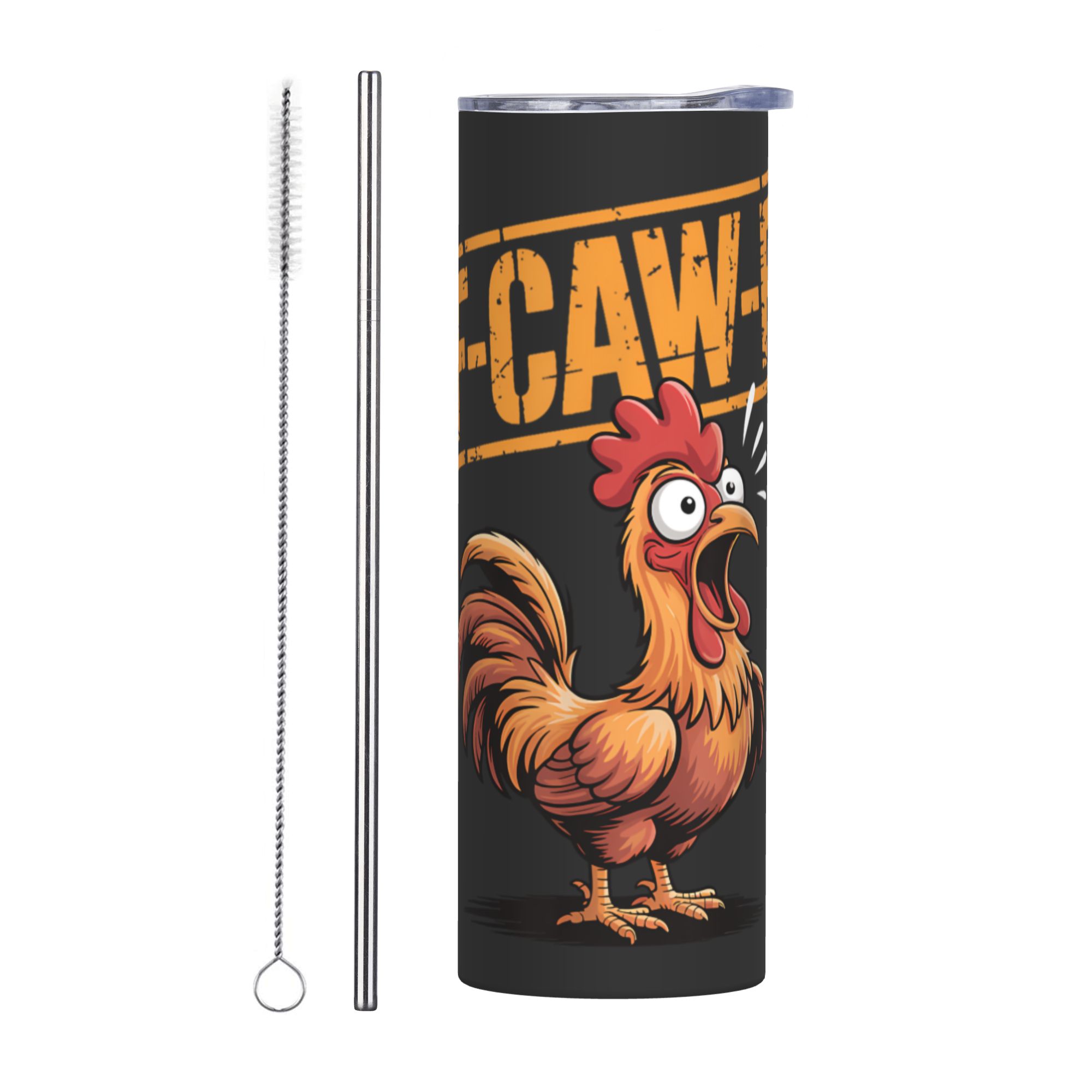 Stainless Steel Straw - Funny F-Caw-F Chicken FCAWF Tumbler Vacuum