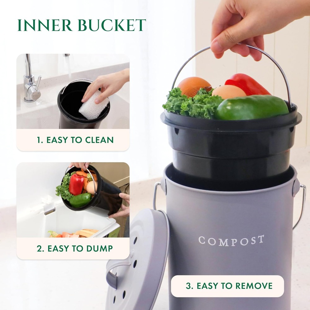 Indoor Compost Bin Kitchen Odo - مراجعة Compost Bin Countertop وسعره