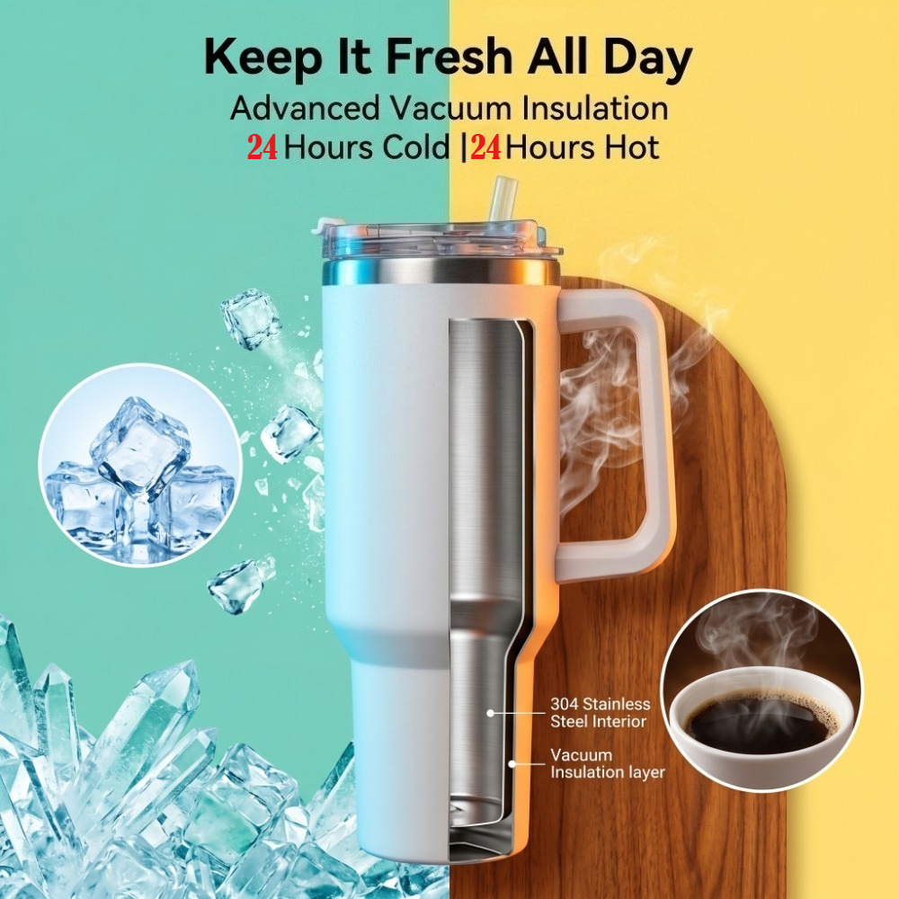 Custom 1200ml Stainless Steel  - مراجعة Stainless Steel Straw وسعره