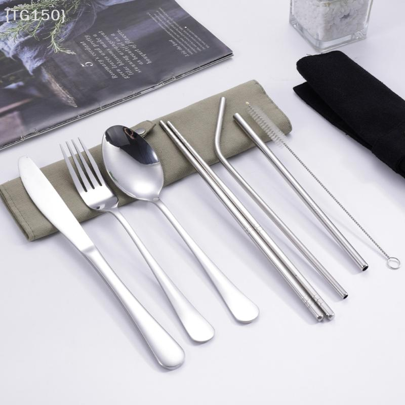 【TG150】8Pcs Portable Stainless - مراجعة Stainless Steel Straw وسعره