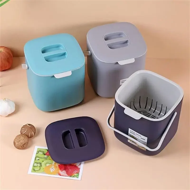 Kitchen Double Layer Trash Can - مراجعة Compost Bin Countertop وسعره
