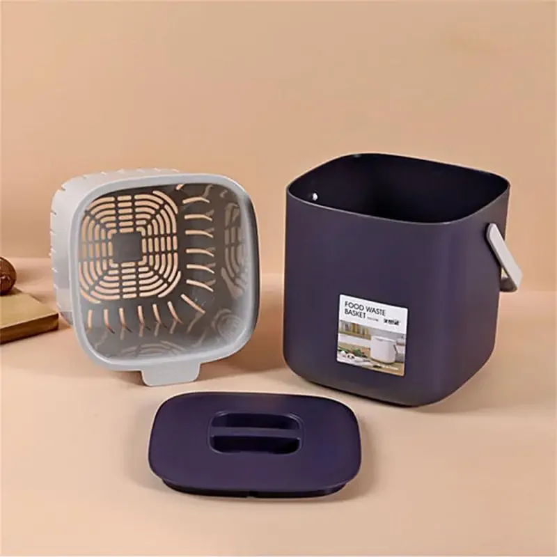 Kitchen Double Layer Trash Can - مراجعة Compost Bin Countertop وسعره