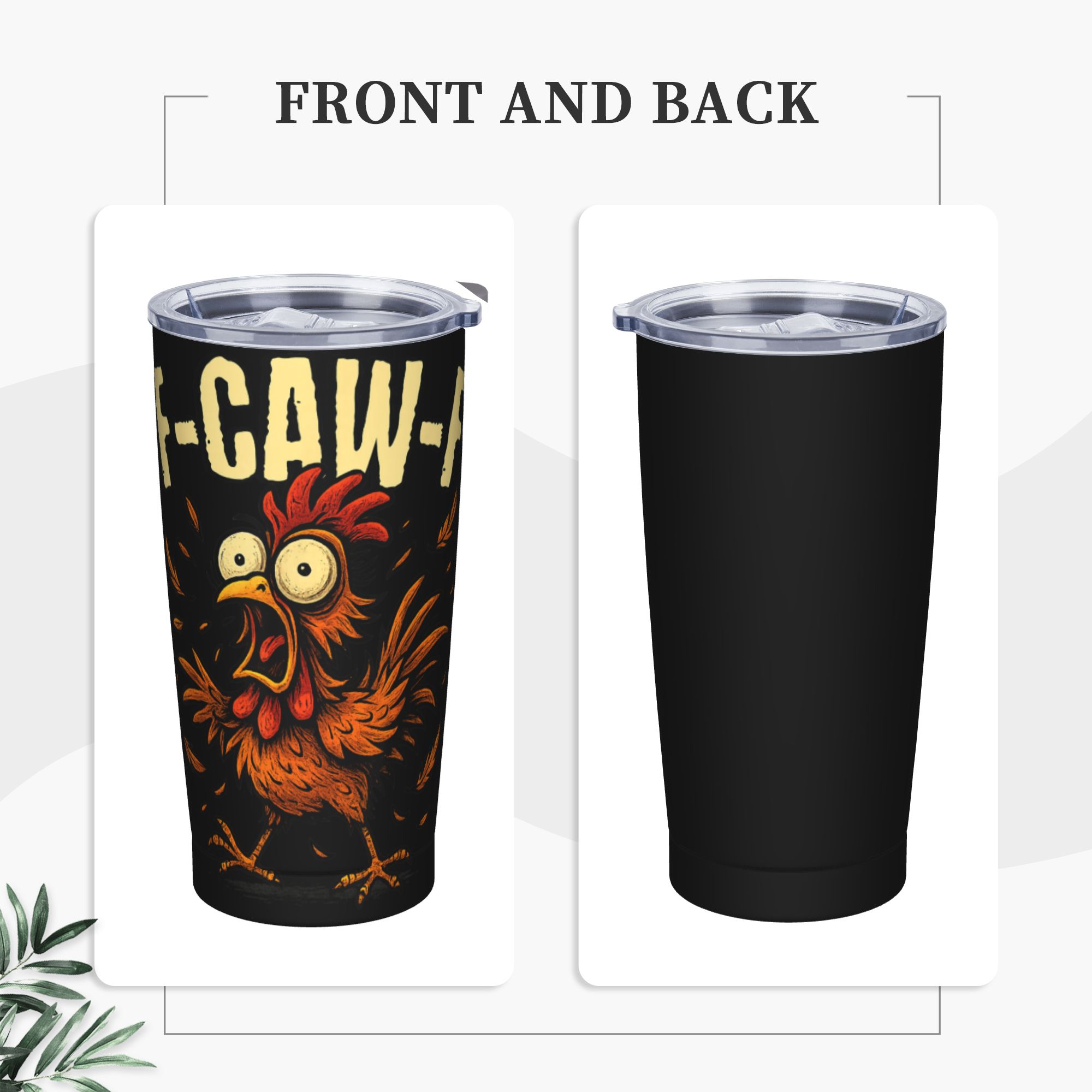 F-Caw-F Chicken FCAWF Tumbler  - مراجعة Stainless Steel Straw وسعره