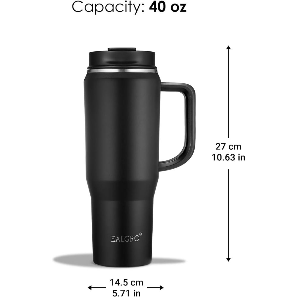 40 oz Insulated Travel Mug wit - مراجعة Stainless Steel Straw وسعره