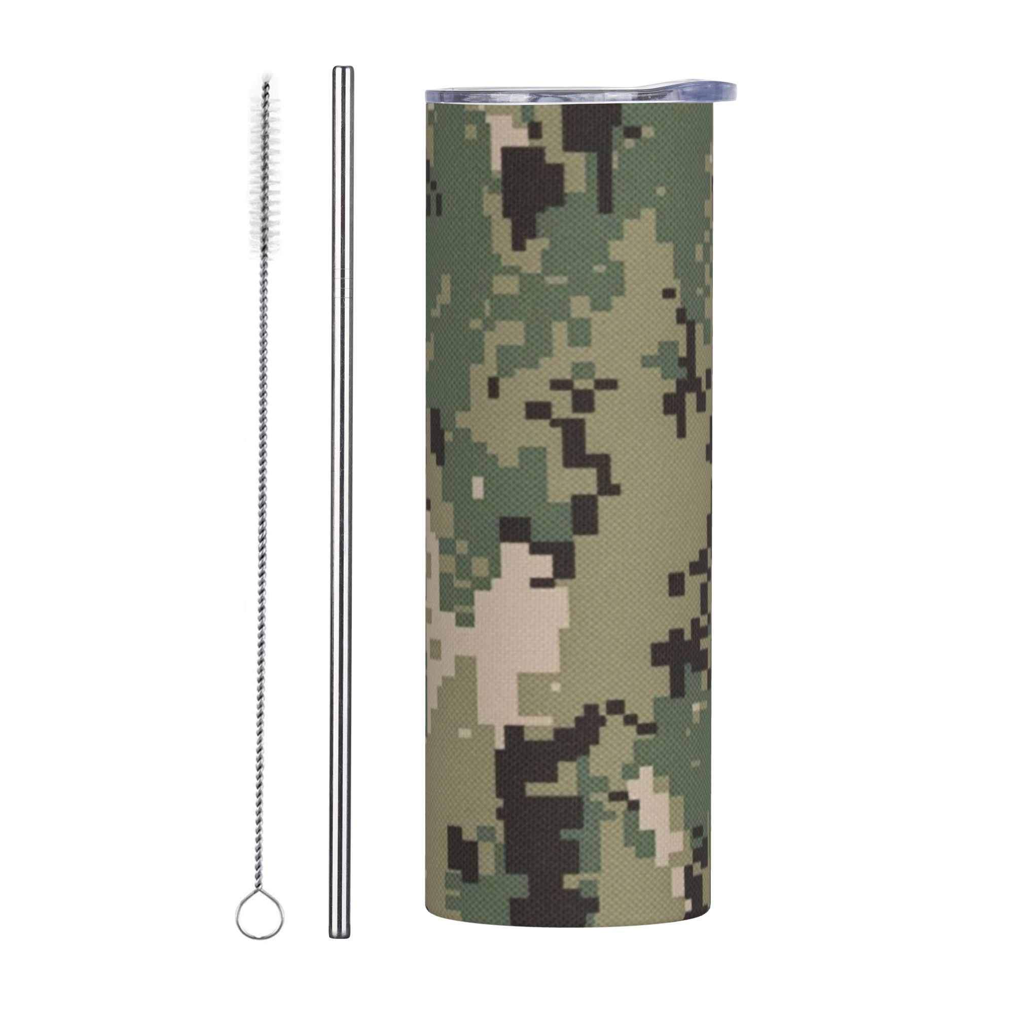 NWU Green Digital Camo Camoufl - مراجعة Stainless Steel Straw وسعره