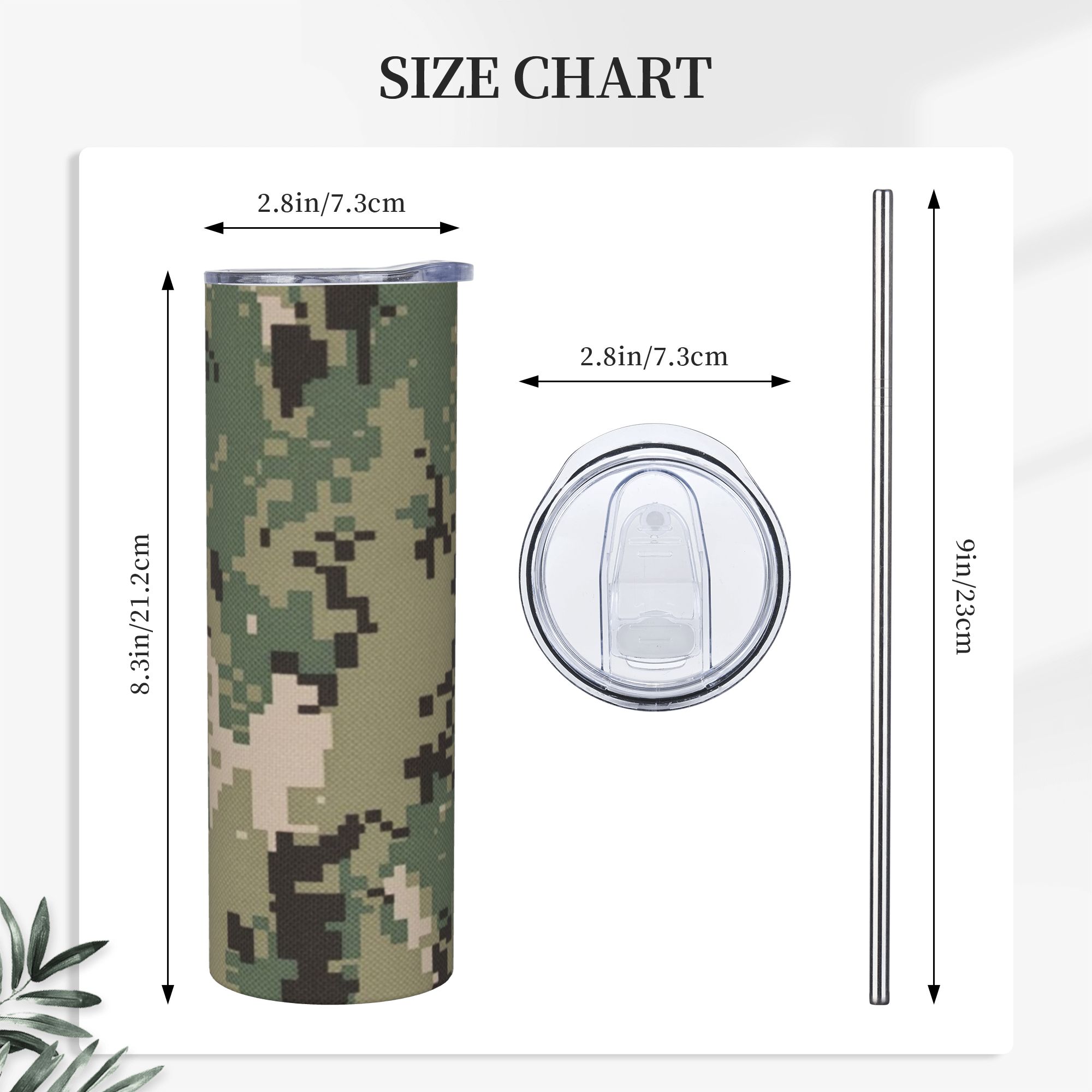 NWU Green Digital Camo Camoufl - مراجعة Stainless Steel Straw وسعره