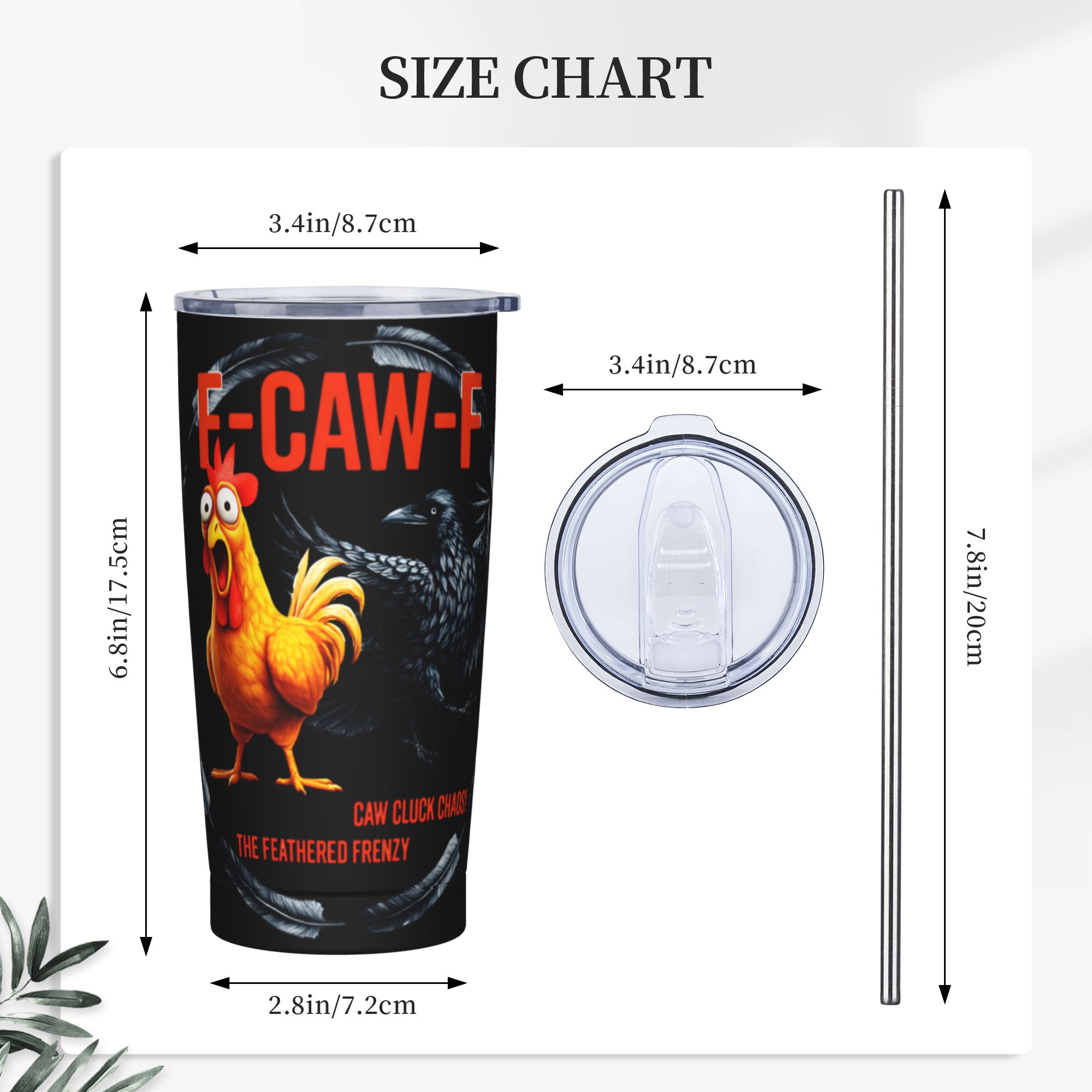 F-Caw-F Chicken FCAWF Insulate - مراجعة Stainless Steel Straw وسعره