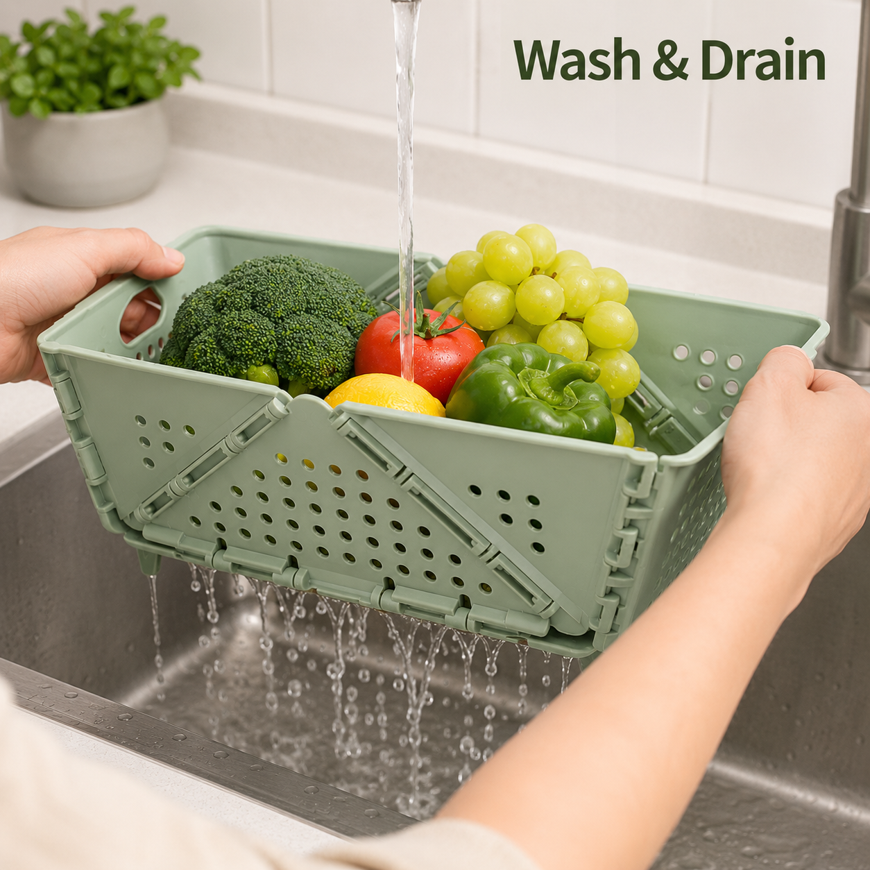Foldable Fruit Basket Plastic  - مراجعة Compost Bin Countertop وسعره