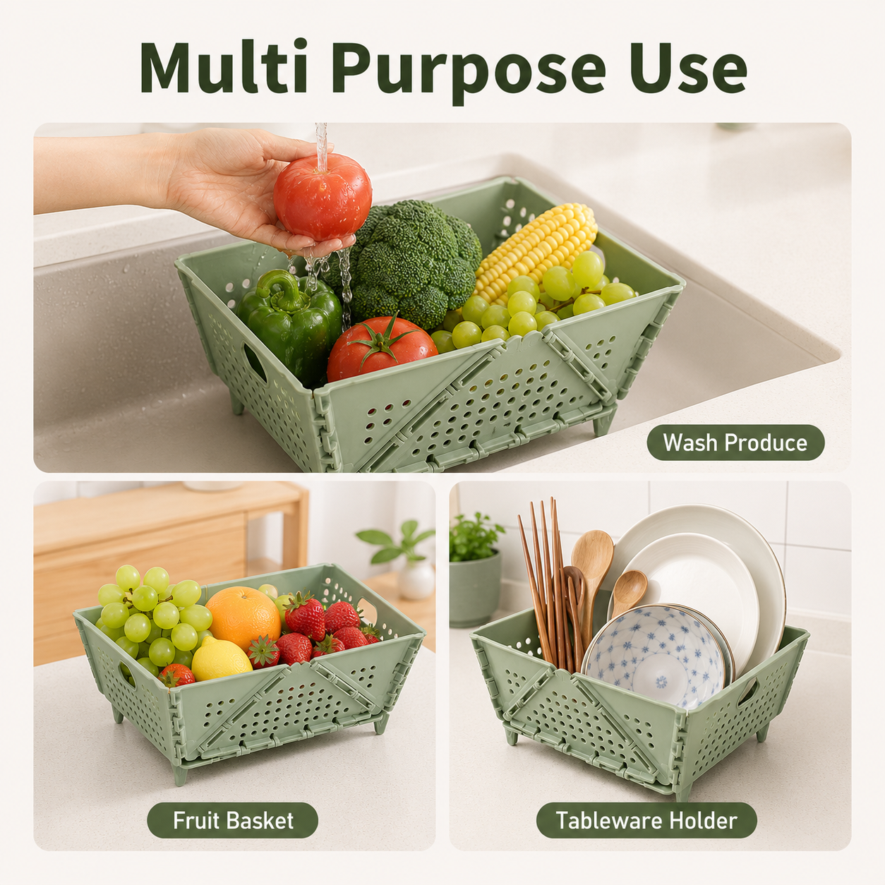 Foldable Fruit Basket Plastic  - مراجعة Compost Bin Countertop وسعره