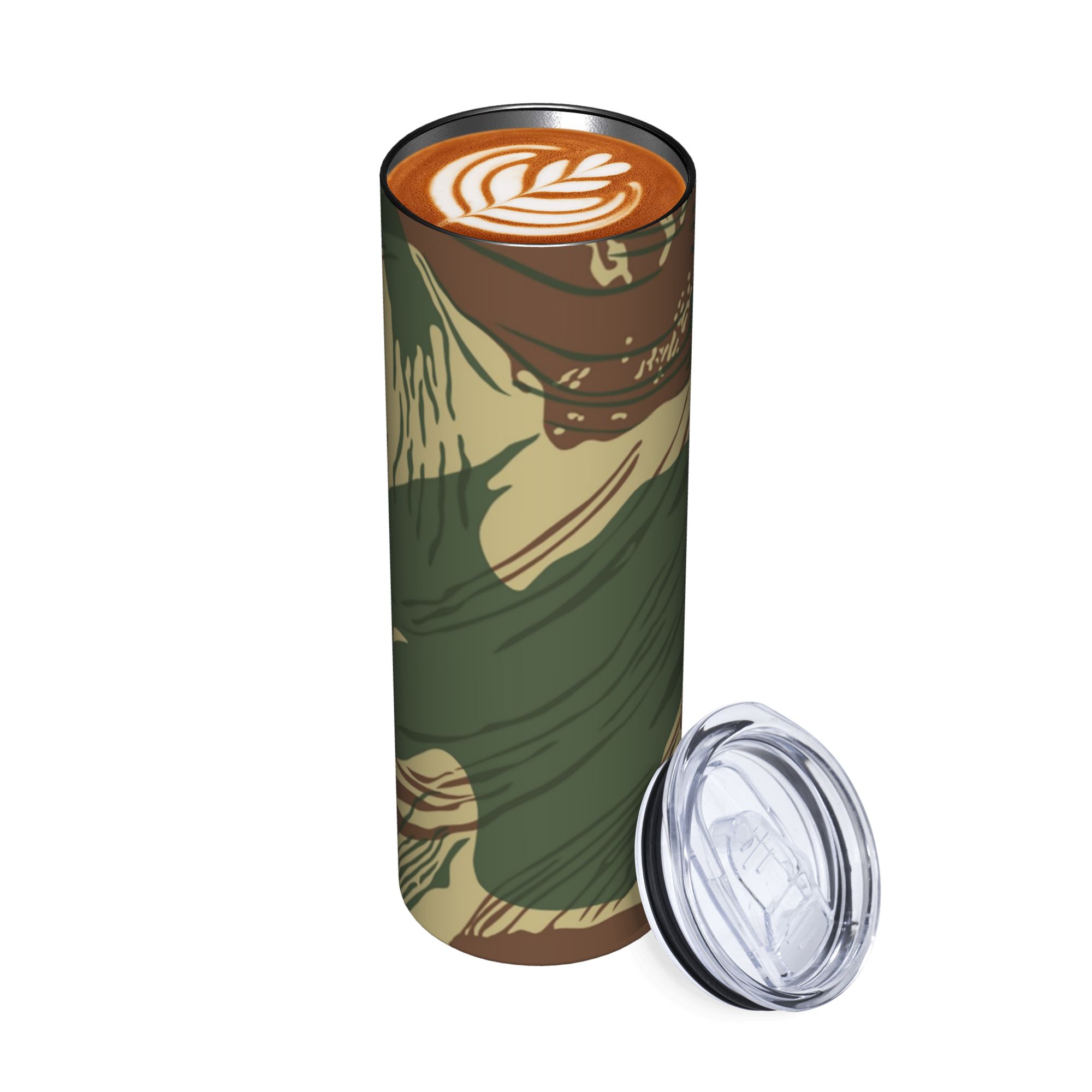Rhodesian War Camouflage Tumbl - مراجعة Stainless Steel Straw وسعره