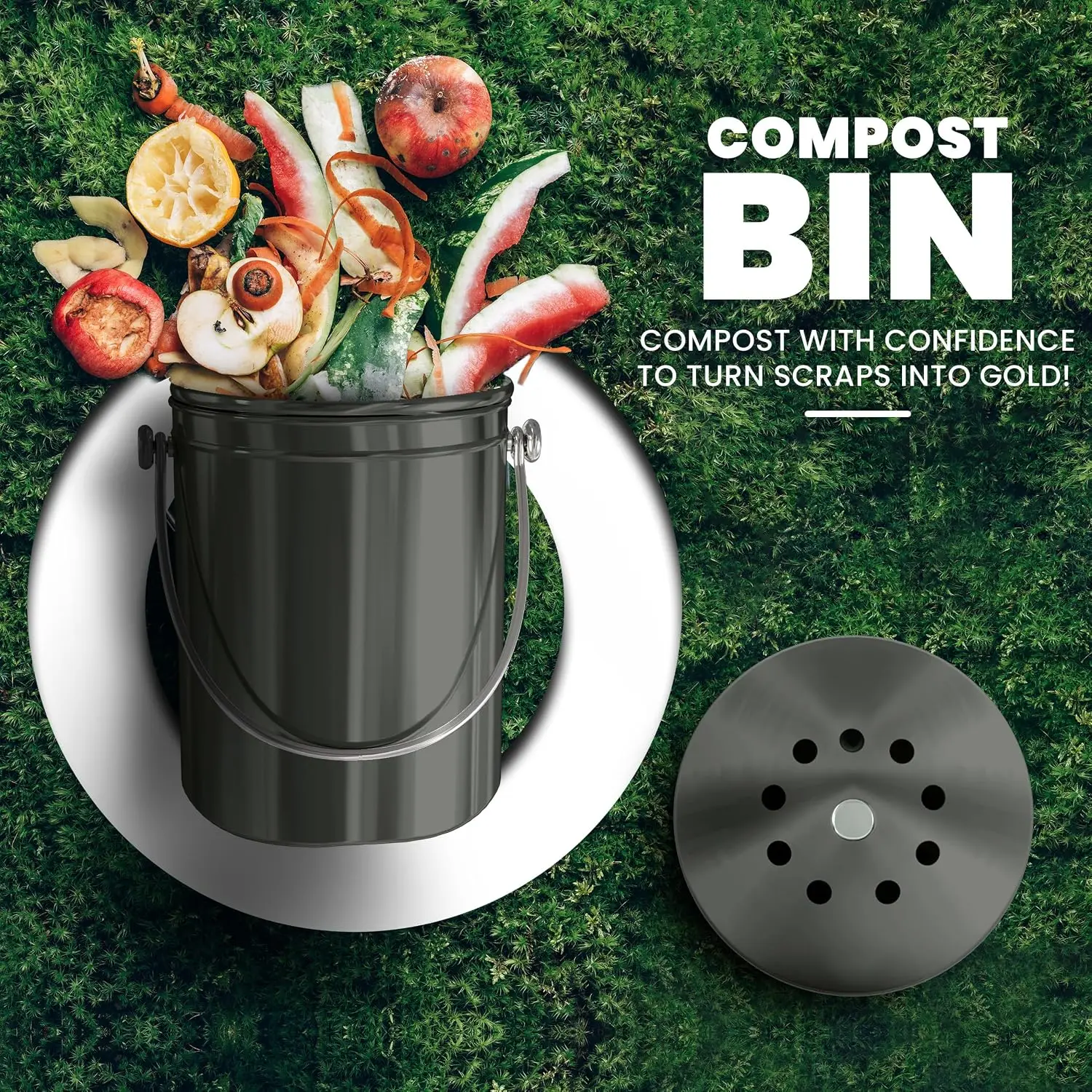 Kitchen Compost Bin for Kitche - مراجعة Compost Bin Countertop وسعره