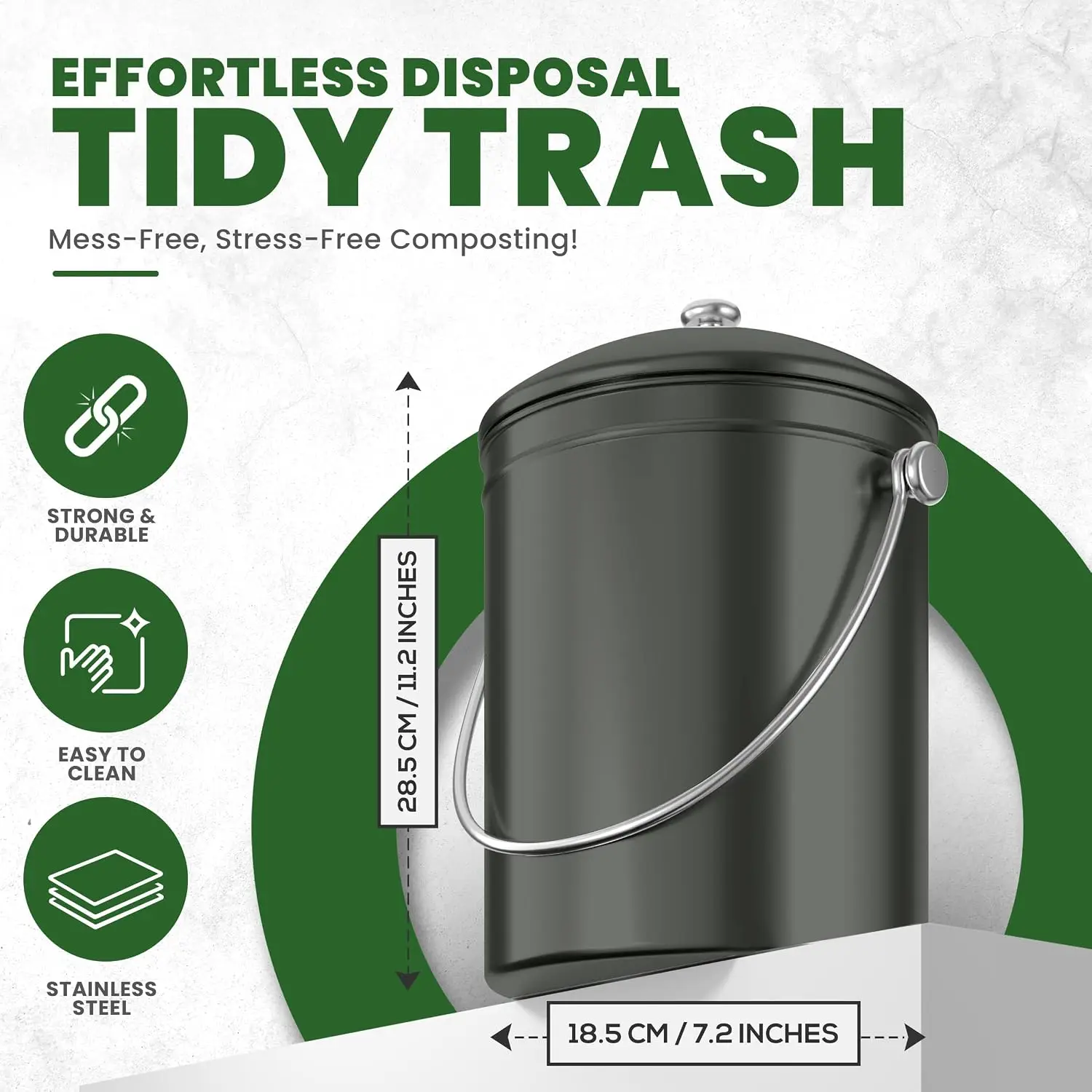 Kitchen Compost Bin for Kitche - مراجعة Compost Bin Countertop وسعره